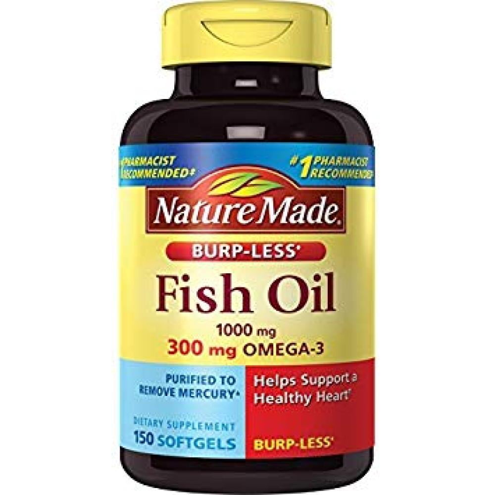 Suplemento Aceite De Pescado Nature Made Burpless Omega 3 150 Capsulas