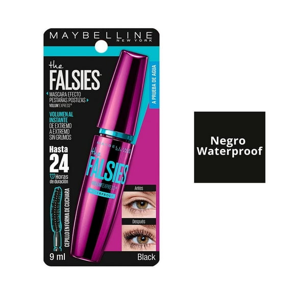 Máscara para pestañas Maybelline The Falsies a prueba de agua black 9 ml