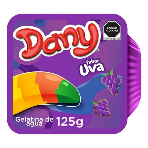 Gelatina de agua Dany sabor uva 125 g