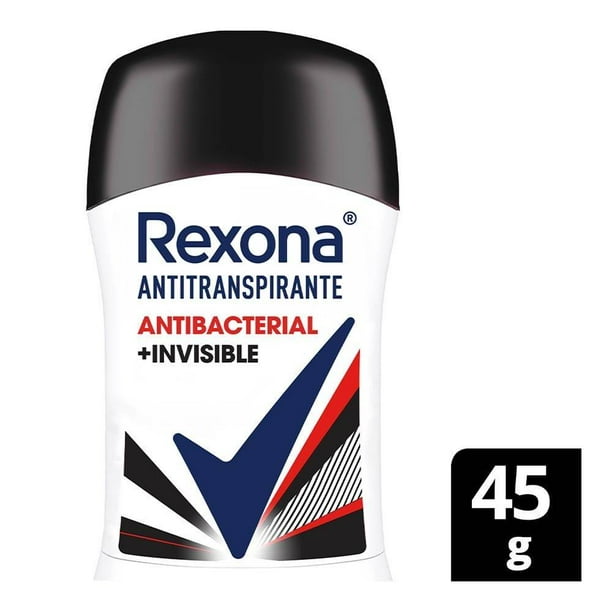 Antitranspirante Rexona antibacterial + invisible en barra para dama 45 g