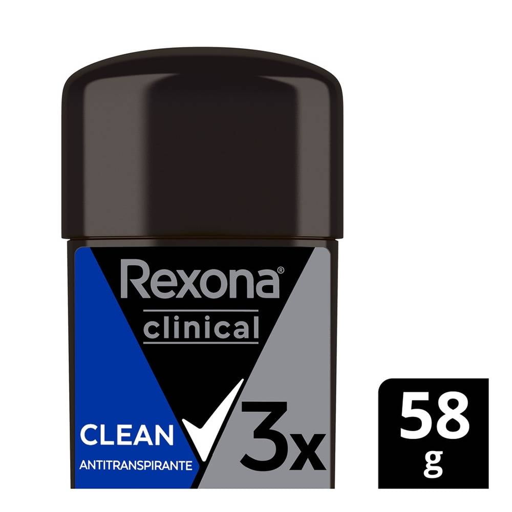 Desodorante Rexona Clinical Men Clean Aerosol 91g/150ml - Farmácias Unipreço
