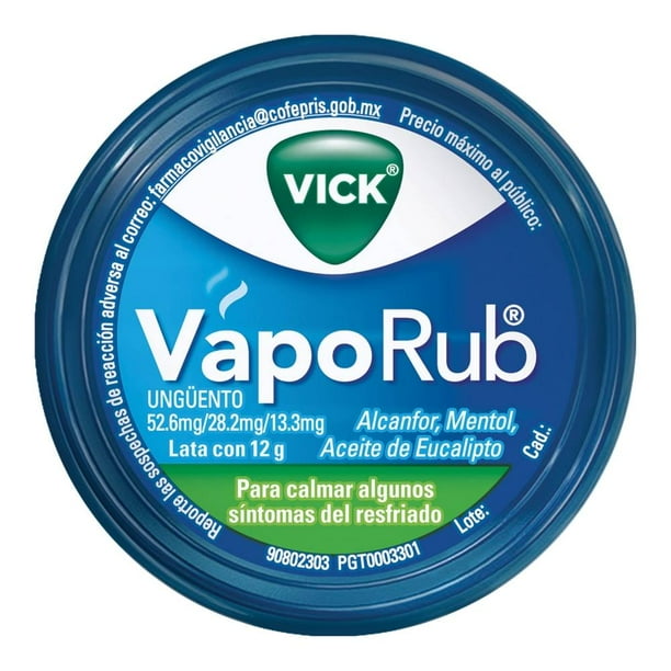 VapoRub alivia la congestión nasal, tos y dolores musculares