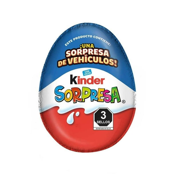 Huevos de chocolate con sorpresa 3 unidades Kinder caja 60 g