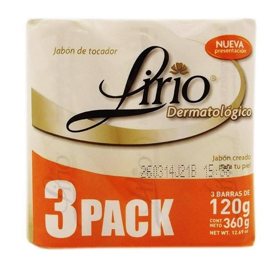 Jabón de tocador Lirio dermatológico 3 pzas de 120 g c/u