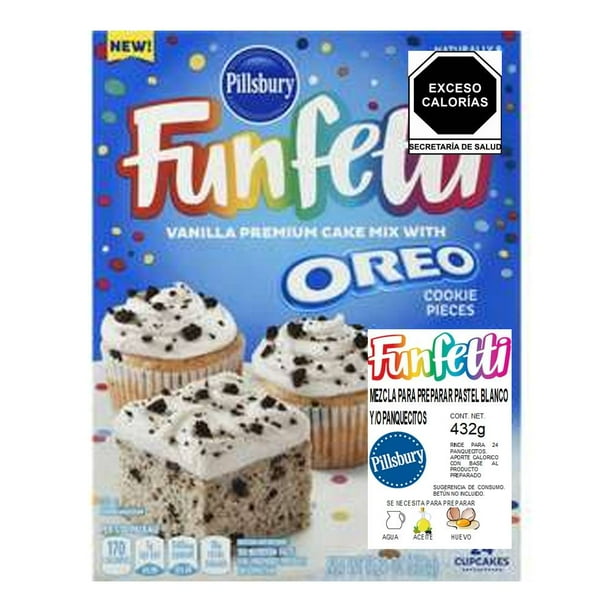 Mezcla para preparar pastel Pillsbury Oreo Vanilla Funfetti 432 g | Walmart