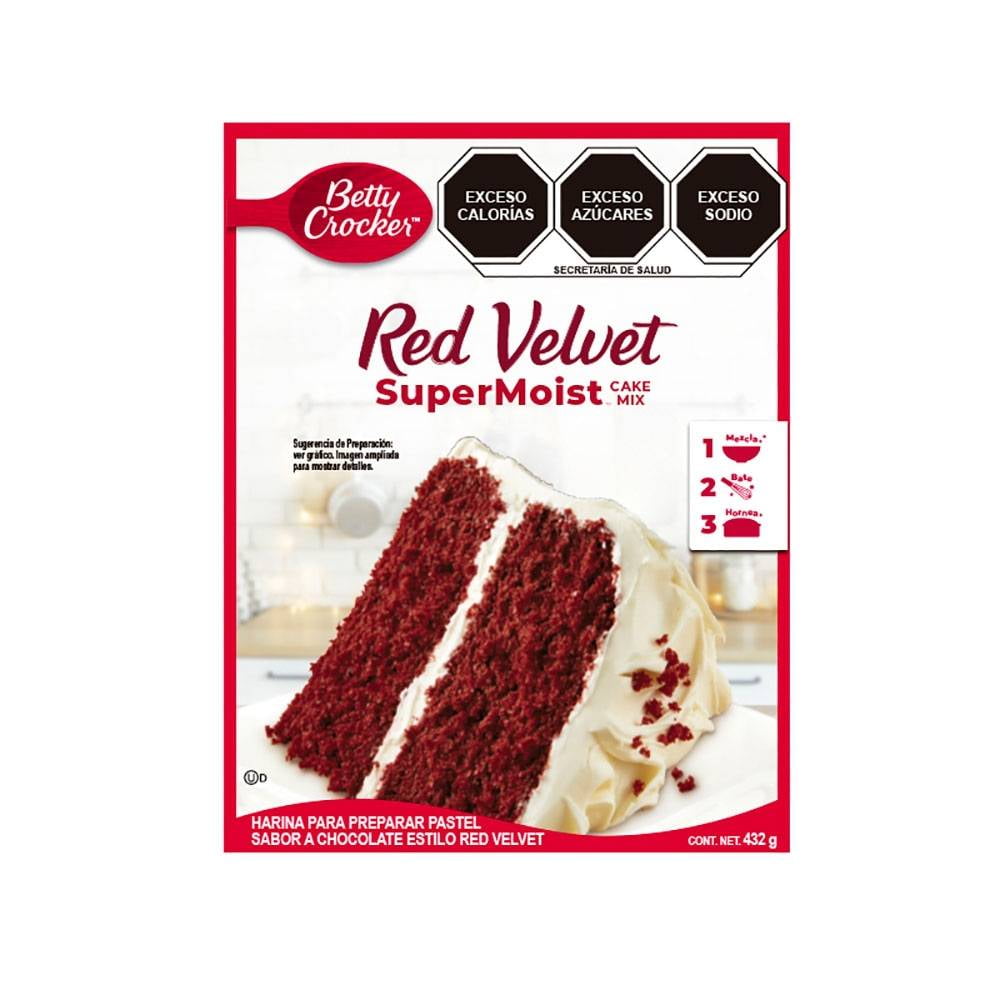 Harina para pastel Betty Crocker red velvet sabor chocolate 432 g | Walmart
