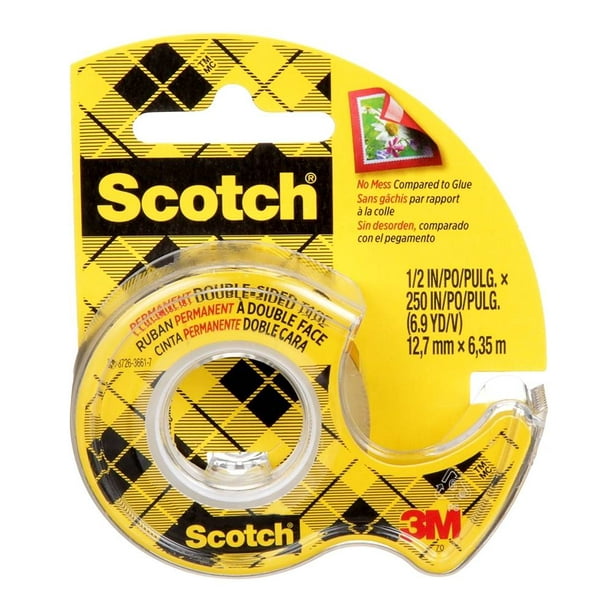 Cinta Scotch® Doble Cara, con Racionador, 12.7 mm x 6.3 m