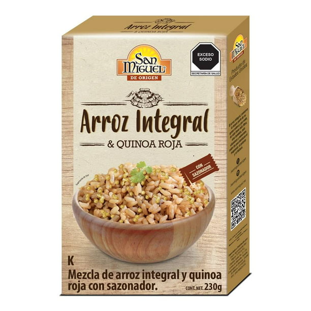 Arroz integral con quinoa roja para microondas ecológico Carrefour Bio pack  de 2 unidades de 125 g.