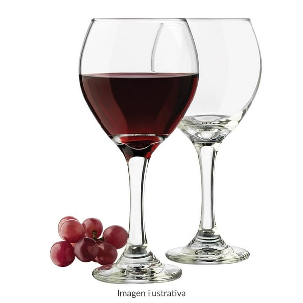 Juego de 4 copas de vino tinto duraderas para burdeos/cabernet, copas de  vino blanco gruesas resistentes para inauguración de la casa, boda