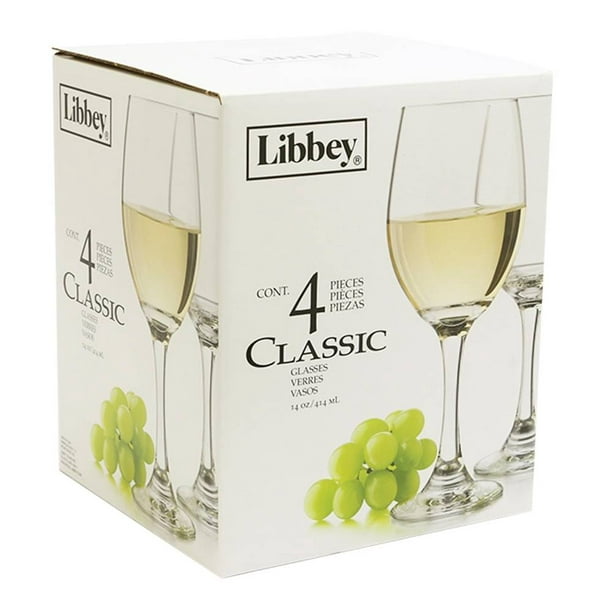 Juego de Copas Libbey Classic para Vino Blanco 4 Piezas
