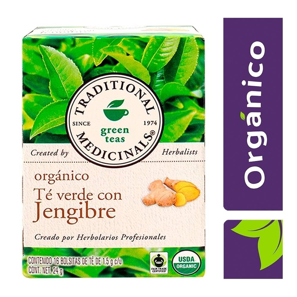 Té Verde Traditional Medicinals Orgánico Con Jengibre 16 Bolsitas De 15 G Cu Walmart 0278