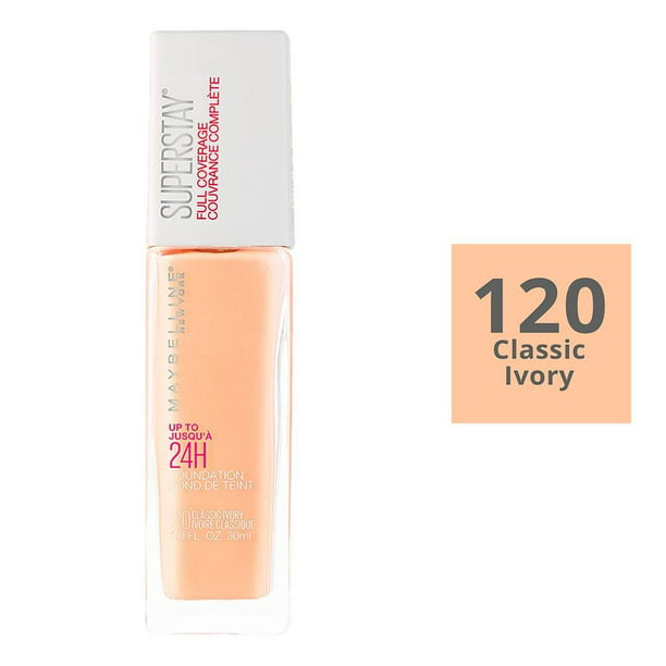 Base de maquillaje Maybelline Super Stay full coverage 120 classic ivory 30  ml
