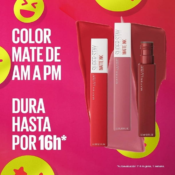 Kit Maybelline: 5 Labiales Super Stay Matte Ink Acabado Mate Color Rojo