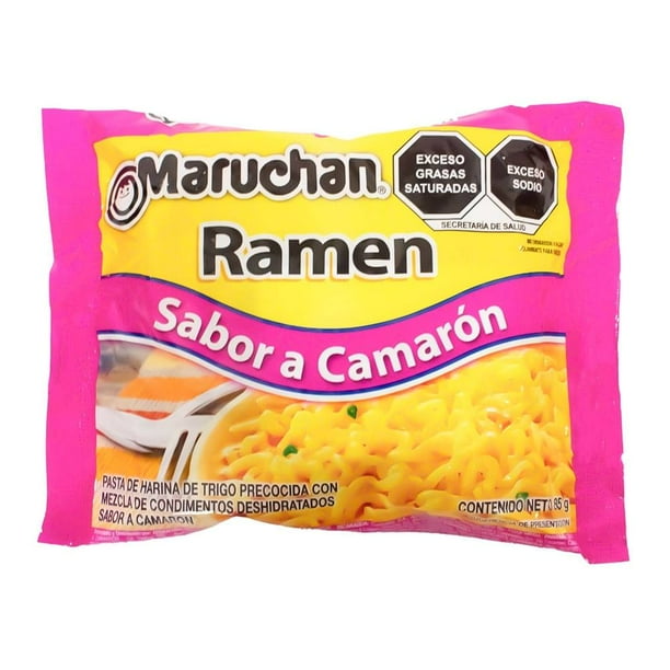 Sopa instantánea Maruchan ramen sabor camarón 85 g