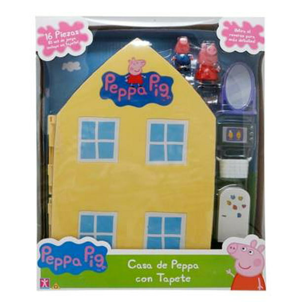 Casa de juguete Peppa Pig con tapete 16 pzas