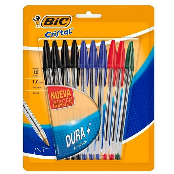 Bolígrafo BIC Cristal Punto Mediano 10 piezas