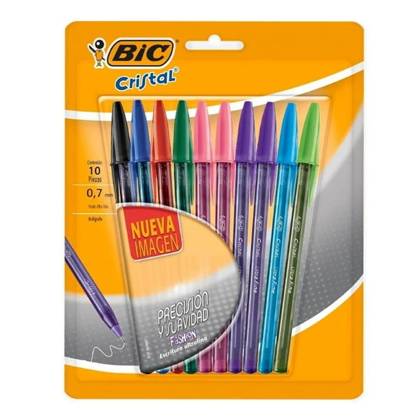 Bolígrafo BIC Cristal de Colores 10 | Walmart