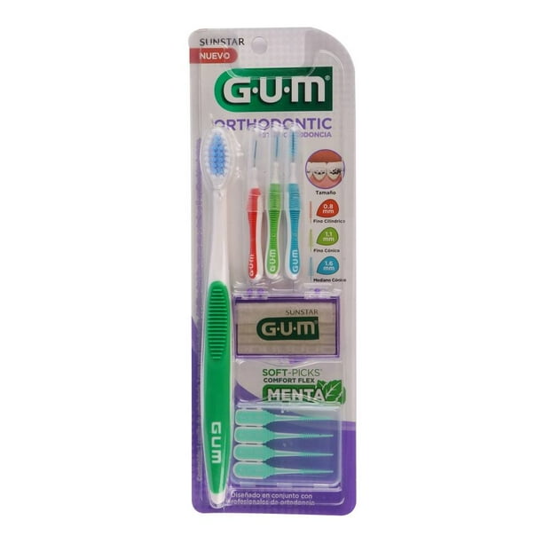 Kit de limpieza de frenillos para dientes, kit de cepillo de dientes de  ortodoncia portátil, kit de viaje dental para cuidado bucal, cepillo