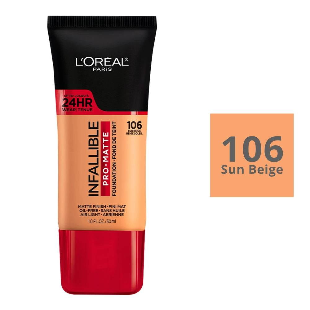 Base de maquillaje L'Oréal Infallible pro-matte 106 sun beige 30 ml