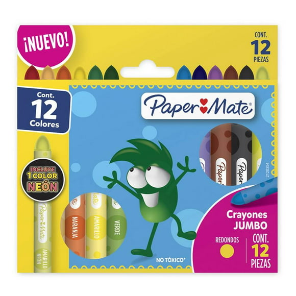 crayones paper mate redondos 12 pzas