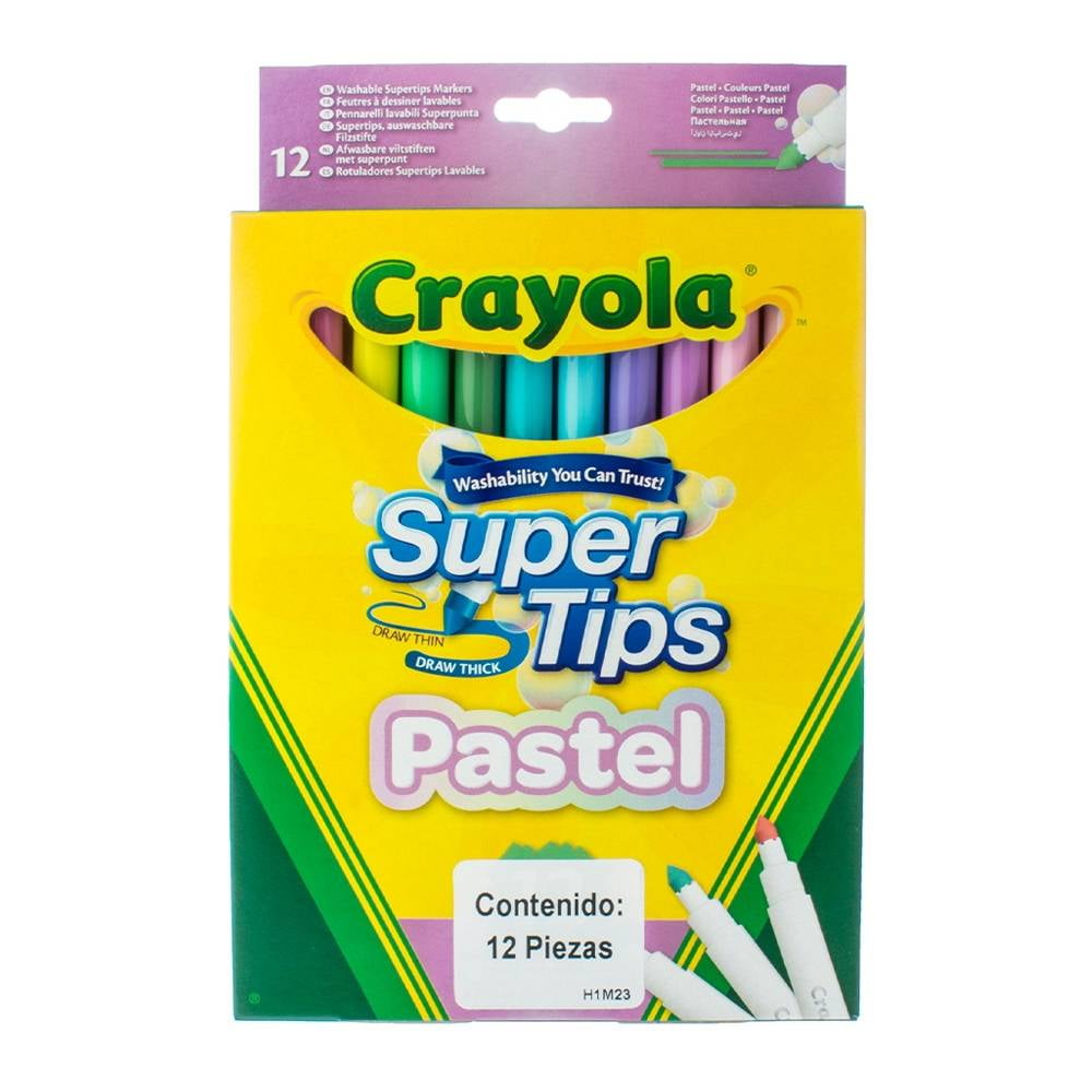 Crayola 80 rotuladores SuperTips lavables, ahora con 80 colores únicos, sin  duplicados, regalo