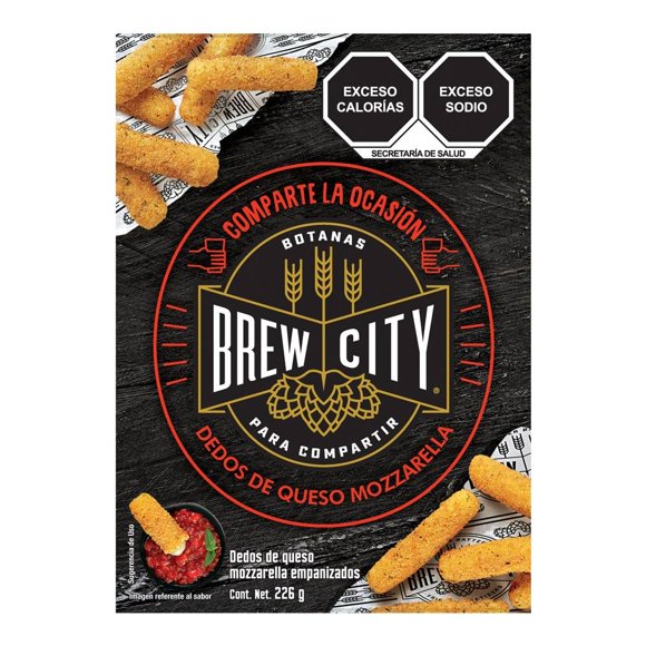 Dedos de queso Brew City mozzarella empanizados 226 g