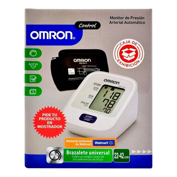 Crónica carga Estribillo Monitor de presión arterial Omron con brazalete automático 22-42 cm 1 pza |  Walmart