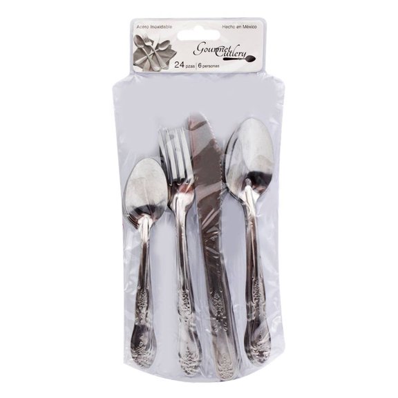 Juego de Cubiertos Gourmet Cutlery de Mesa 24 Pzas