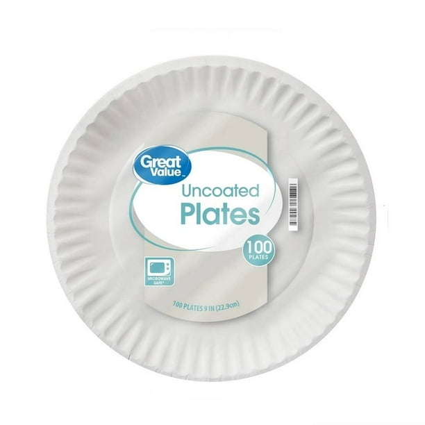 Vplus 100 platos de plástico plateados, platos blancos desechables de 10  pulgadas con borde plateado, platos de fiesta de plástico resistente