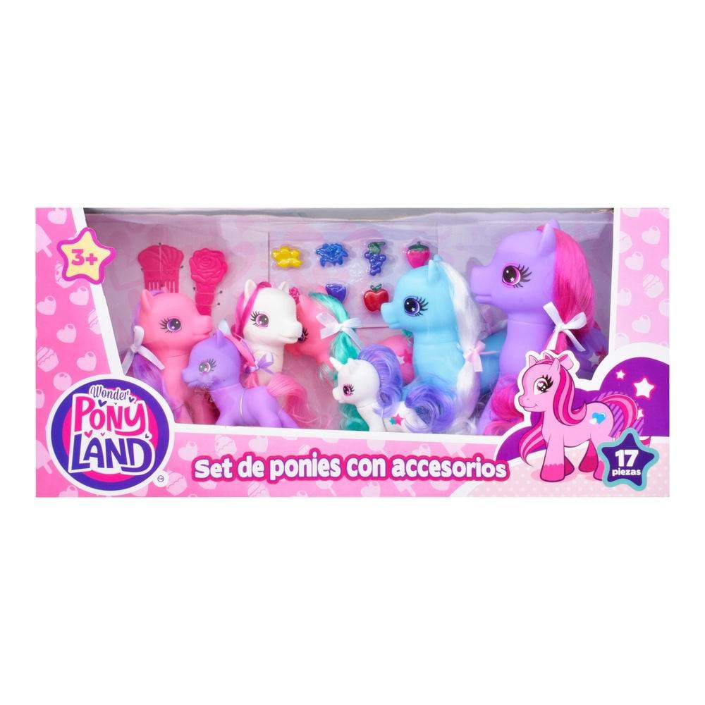 Set de Ponies Wonder Pony Land Mediano Multicolor 17 Piezas