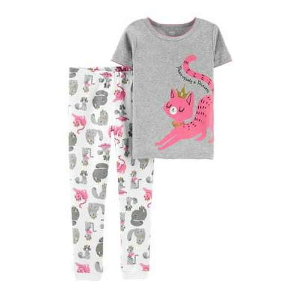 Pijama Child Of Carter´s Niña 4 Años Gatitos Gris 2 Piezas Walmart