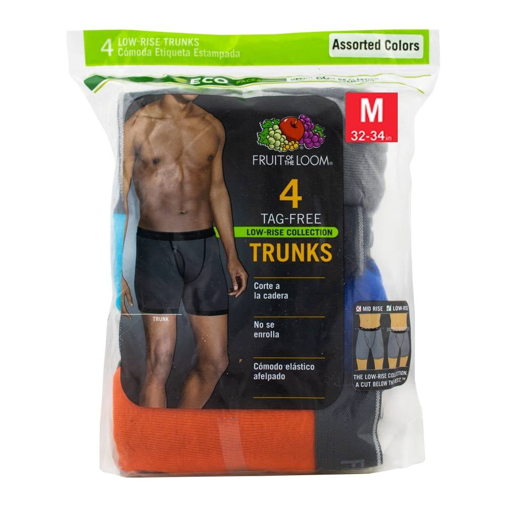 B xer Fruit of the Loom Talla M Trunk Multicolor 4 Piezas Walmart