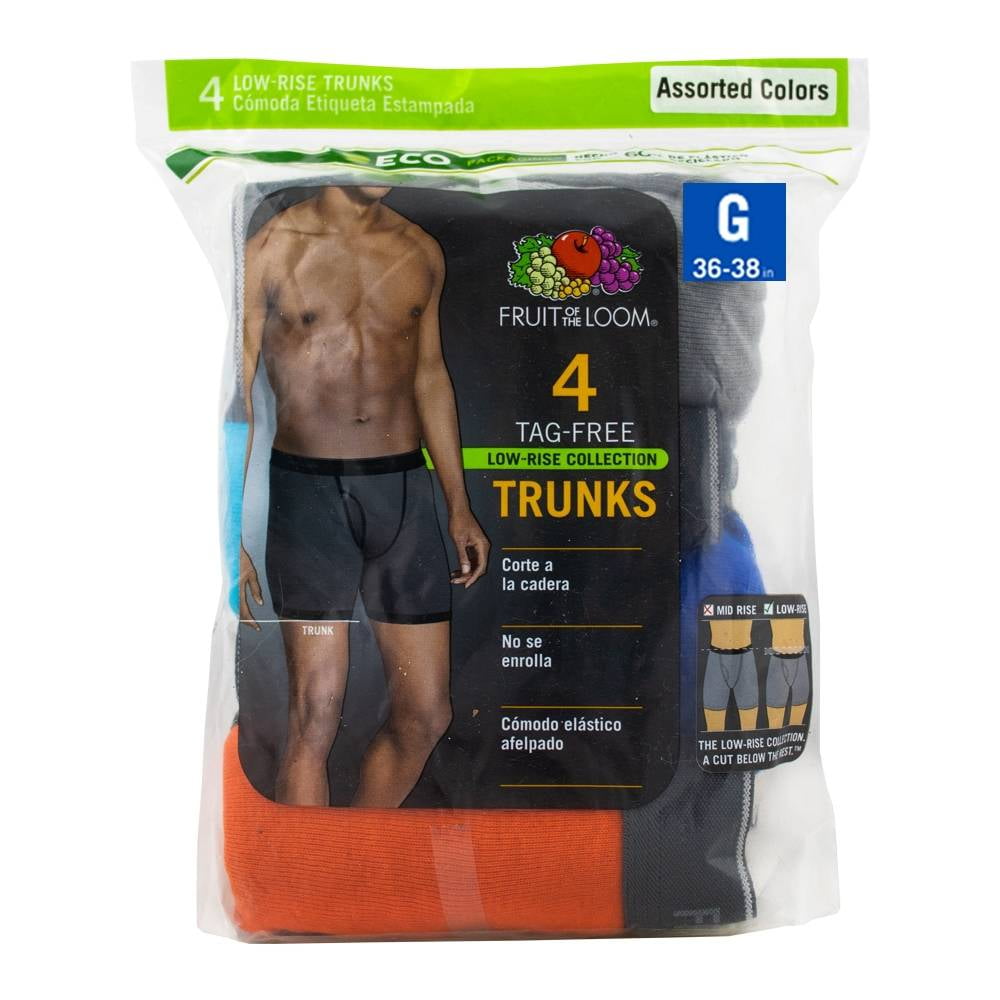 B xer Fruit of the Loom Talla G Trunk Multicolor 4 Piezas Walmart