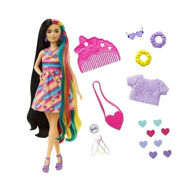 Barbie Peinados De Fantasía Unicornio Fashion Muñeca!!