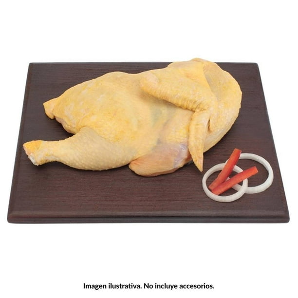 Pollo en mitad por kg  peso aprox por charola 1 kg