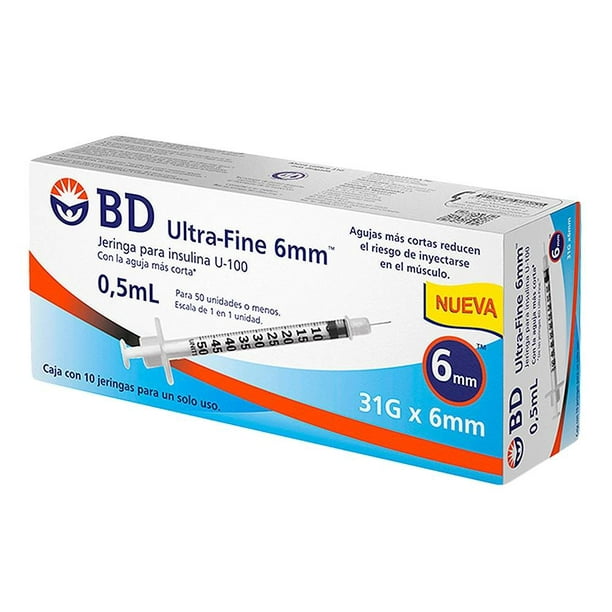 mesa Diagnosticar Nueva Zelanda Jeringa BD Ultra Fine para insulina 0.5ml 31G x 6mm caja c/10 pzas | Walmart