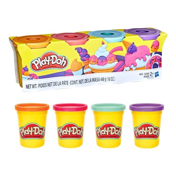 Masa para Moldear Hasbro Play-Doh 4 Botes de 84 gramos de masa para creaciones e ideas