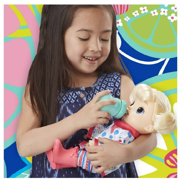 Efectivamente lineal interno Muñeca Baby Alive Hasbro Bebé con Estilo Cabello Rubio | Walmart