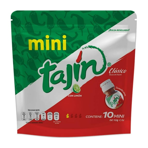 Salsa En Polvo Tajín Clásico Mini 10 Pzas 100 G Walmart