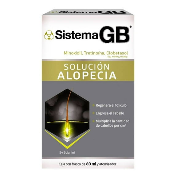 Sistema GB 5 g/0.010 g/0.025 g solución alopecia para hombre 60 ml