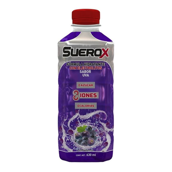 Bebida hidratante Suerox uva 0 azúcar 630 ml