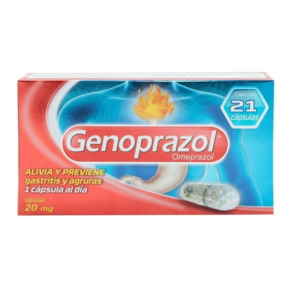 Antiácido Genoprazol Omeprazol 20 mg 21 cápsulas