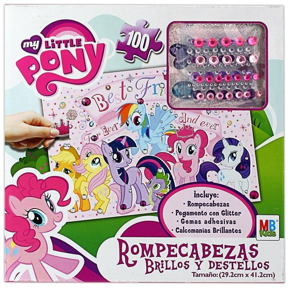 Rompecabezas My Little Pony MB Kids Brillos Destellos 100 Piezas | Walmart
