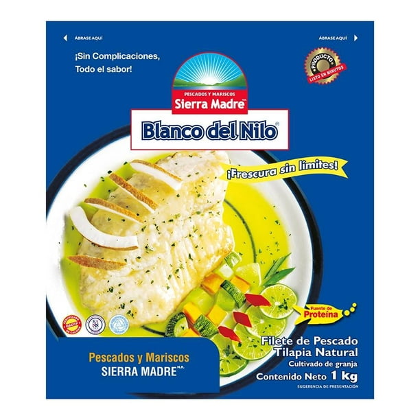 Filete de pescado Sierra Madre Blanco del Nilo natural 1 kg | Walmart