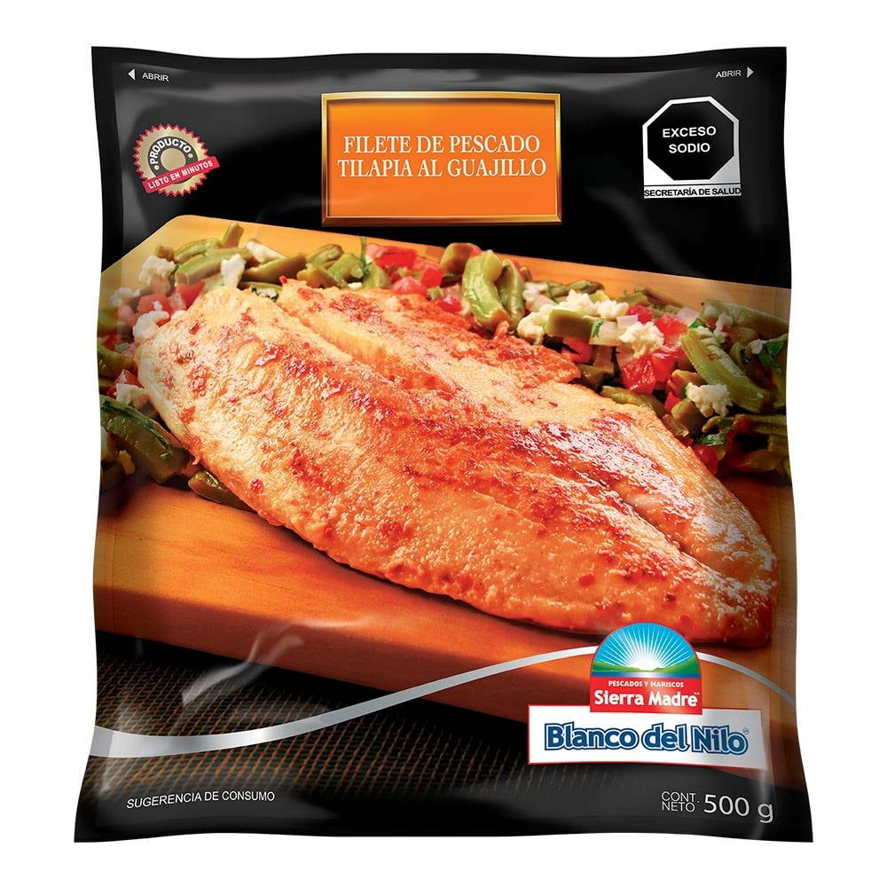 Filete de pescado Tilapia Sierra Madre Blanco del Nilo al guajillo 500 g |  Walmart