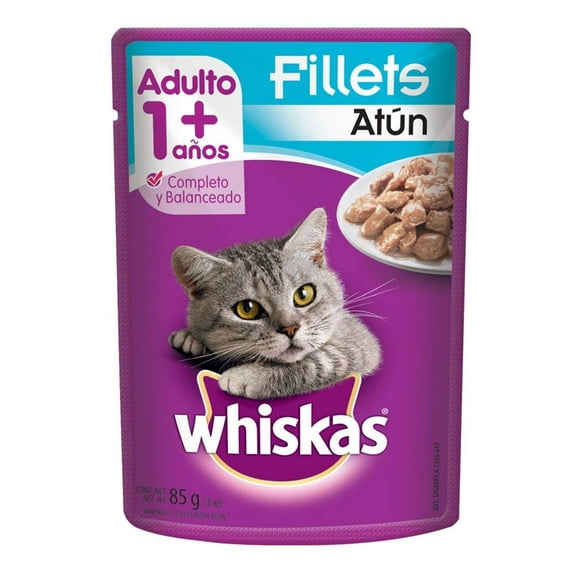 Alimento para Gato Whiskas Adulto Fillets Atún 85 g