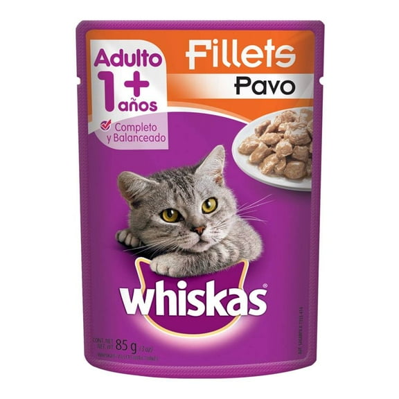 Alimento para Gato Whiskas Adulto Fillets Pavo 85 g