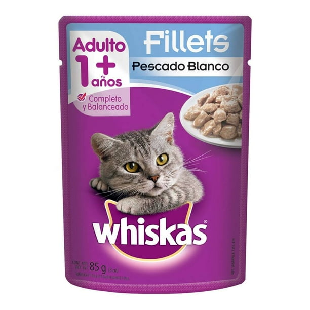 Alimento para Gato Whiskas Adulto Fillets Pescado Blanco 85 g