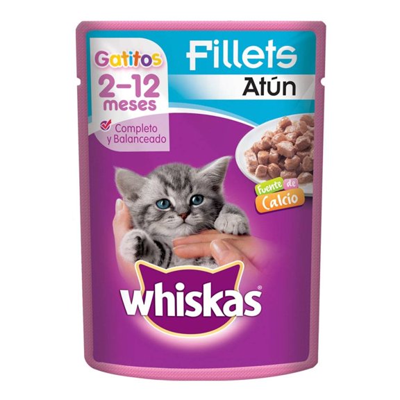 Alimento para Gato Whiskas Gatitos Fillets Atún 85 g