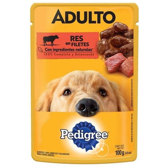 Alimento para Perro Pedigree Adulto Res en Filetes 100 g